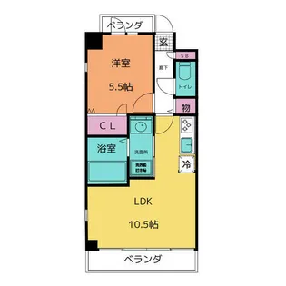 S・ALLEY【5階】の間取り