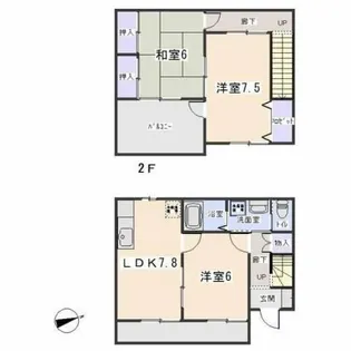 メゾネット本田【D号室】の間取り