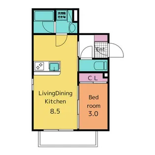 イースタンヒルズ東山公園【203号室】の間取り