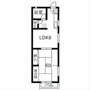 マーブル山本【101号室】の間取り