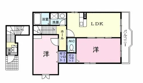 クレメント【203号室】の間取り