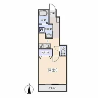 アンプルール リーブル 彩美【1階】の間取り