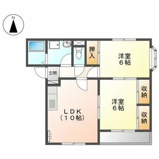 サニーパレス北野C【205号室】の間取り
