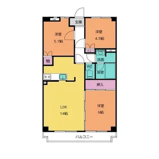 グリーンポートⅡ【5階】の間取り