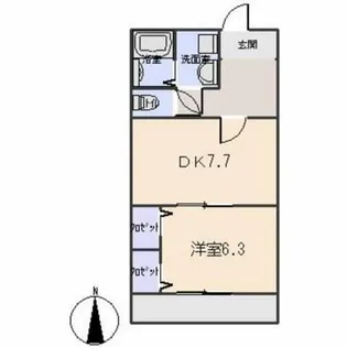 グレイスCHIE【1階】の間取り