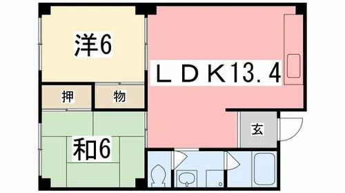 津田ビル【203号室】の間取り