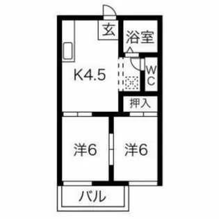 エバーグリーン A【103号室】の間取り