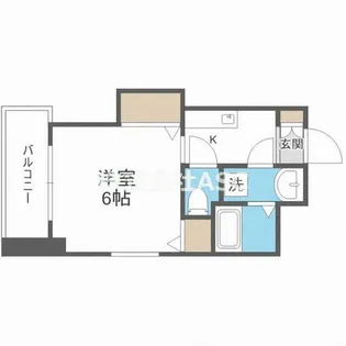 マロット天神橋【801号室】の間取り