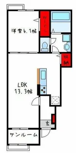 フェリスストリームⅠ【1階】の間取り