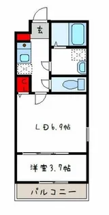 クレスト高安町南【1階】の間取り