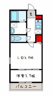 クレスト高安町南【3階】の間取り