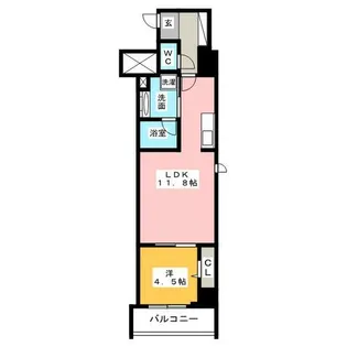 1LDKの間取り画像