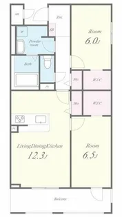 アルメノア西新【5階】の間取り
