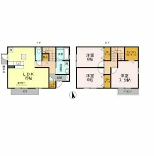 愛知県岡崎市井田町字茨坪【一戸建】の間取り