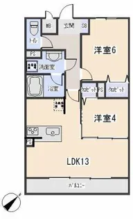 クルバビエント【202号室】の間取り