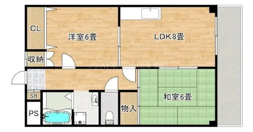 シャルム香ヶ丘【403号室】の間取り