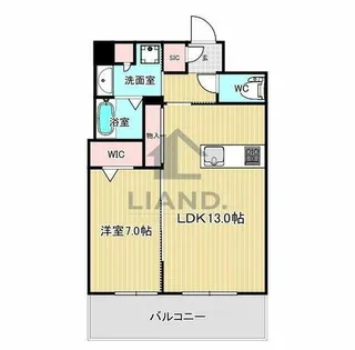 S-RESIDENCE大手門awesome【202号室】の間取り