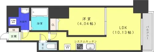 PRIME URBAN札幌医大前【4階】の間取り