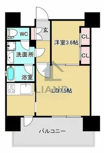 リアン・シエルブルー東公園【1204号室】の間取り