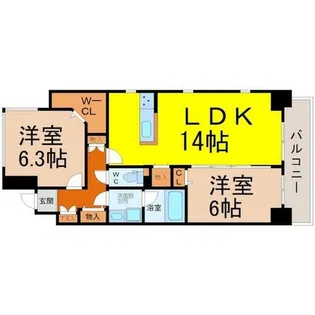 HERENCIA千代田【1階】の間取り