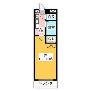 ウイング錦【1階】の間取り