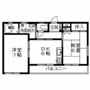 宇野ハイツ【203号室】の間取り