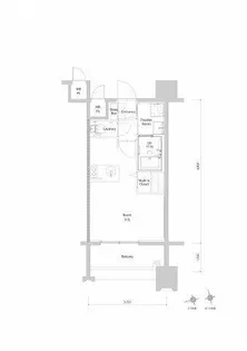 エンクレスト博多EXCEED【211号室】の間取り