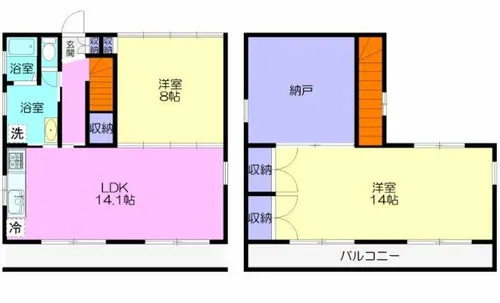 愛知県岡崎市井田町字1丁目【一戸建】の間取り