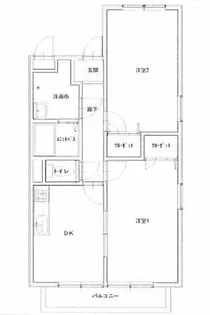 ヴィラ家奈A【101号室】の間取り