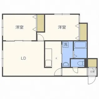 Modest篠路【1階】の間取り