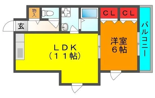 福住マンション【4階】の間取り