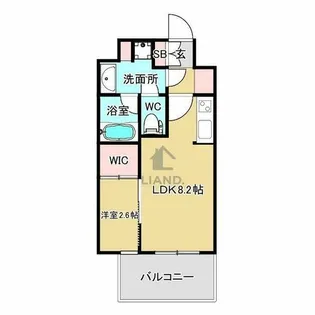 Alivis六本松【801号室】の間取り