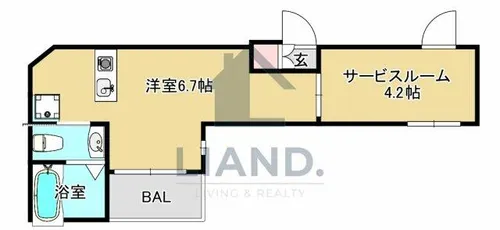 ガレット南福岡【303号室】の間取り