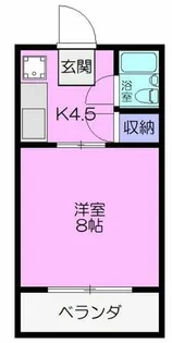 キャトルセゾン【B-5号室】の間取り