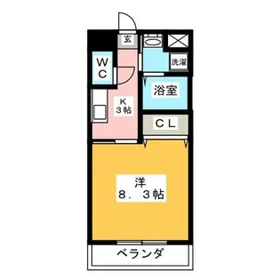 プランセス新瑞橋【1階】の間取り