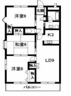 アーバン西岡崎【6階】の間取り