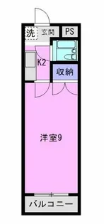Kマンション【4階】の間取り