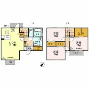 セジュールウィット井田町の間取り