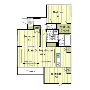 ロント ヴァレイ【1階】の間取り