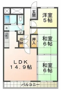 フェアリッチフィールド【3階】の間取り