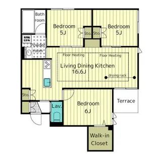 ロント ヴァレイ【1階】の間取り