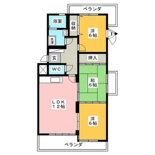 ビラージュ峰【2階】の間取り
