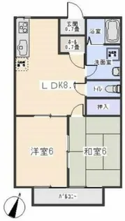 コーポラスハミエール【2階】の間取り