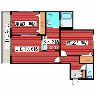 ルナ・グレイス【4階】の間取り