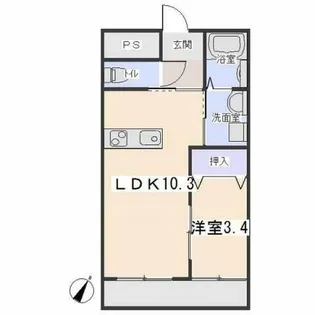 ラ・ペジブル【105号室】の間取り