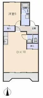 マンション岡田【3階】の間取り