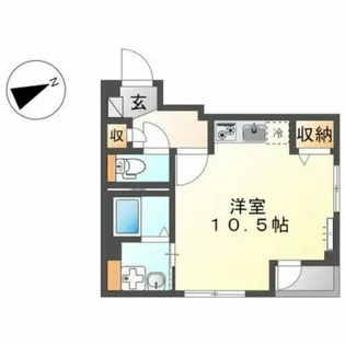 1Rの間取り画像