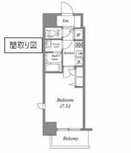 プランドール北浜【201号室】の間取り