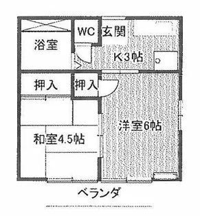 シャトレ城南A【203号室】の間取り