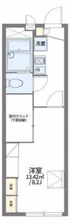 レオパレスコモダ宇頭【1階】の間取り